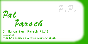 pal parsch business card